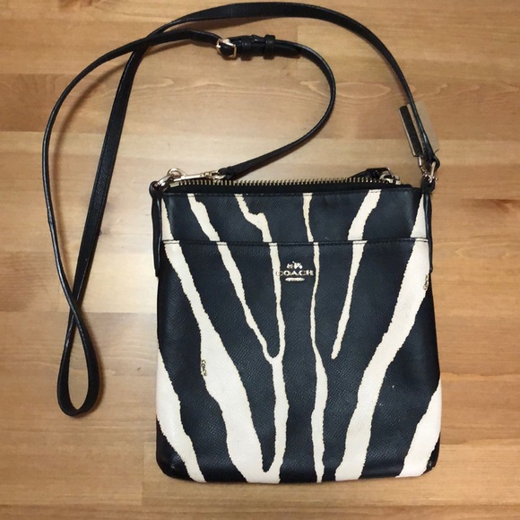 Coach Zebra Print Crossbody Bag - Picture 1 of 8